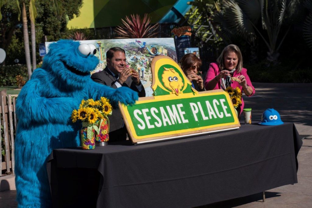 Cookie Monster joins civic leaders to break ground on Sesame Place San Diego