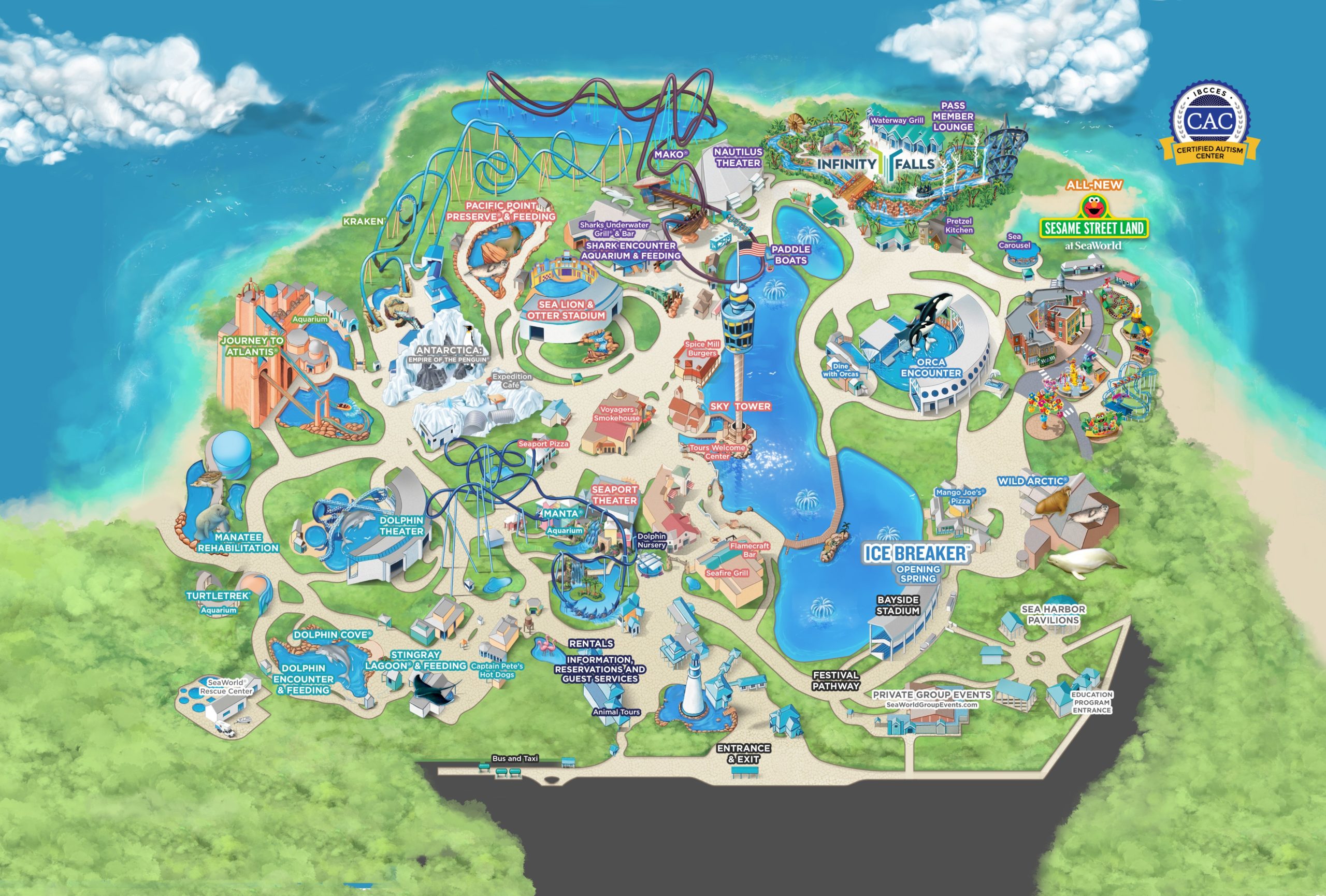 SeaWorld park map